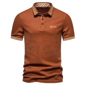 Meilleures ventes T-shirts polo pour hommes 100% coton Coupe ajustée Manches courtes Motif imprimé Dernier design quantité minimale de commande bas - Product Image 1