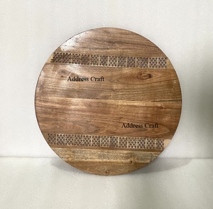 Venta directa de fábrica, tablas de queso redondas de madera de acacia, tablas de cortar ecológicas, utensilios de cocina, juego de vajilla, tablas de cortar - Product Image 3