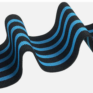 Enveloppes de genou Multi Stripe Line Push Up Training Power-lifting Genoux Wraps Adjustable Heavy Duty Push Up Genouillère - Product Image 2