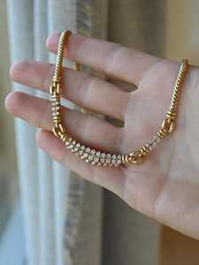 Collier en or jaune 18 carats avec diamant de 35 g, diamant de 1,90 ct cultivé en laboratoire, pièce maîtresse, bijoux de luxe pour femmes, chaîne à maillons en or audacieuse - Product Image 5