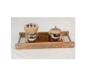 Stainless Steel And <b>Wooden</b> Mabkhars Oud <b>Burner</b> With Oud Box And Tray Exclusive Quality Mabkhara <b>For</b> Fragrance Use - Product Image 4