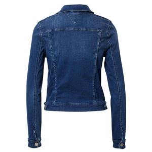 แจ็คเก็ตยีนส์ทรงบอมเบอร์ผู้หญิงสุดหรู สีเดียว รุ่นใหม่ คุณภาพสูง ระบายอากาศได้ดี ผ้าฝ้ายถัก กันน้ำ ติดกระดุม ซักแล้ว - Product Image 2