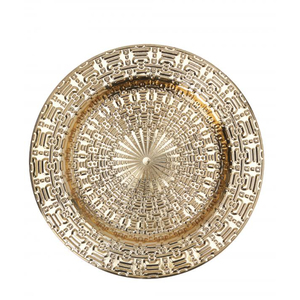 Placa de cargador de borde de diseño perfecta para bodas, fiestas, eventos, cenas de vacaciones e invitados entretenidos hechos a mano de La India - Product Image 6