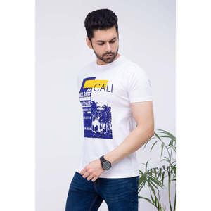 T-shirt à manches courtes en jersey 100% coton 230g, coupe ample, impression sur le devant, OEM ODM, logo personnalisé, marque privée, vente en gros - Product Image 3