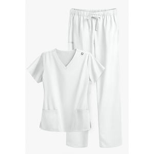 ชุดยูนิฟอร์มสครับสำหรับผู้หญิงชุดเครื่องแบบสครับคอวีดูแลรักษาง่ายน้ำหนักเบาปรับแต่งได้ - Product Image 3