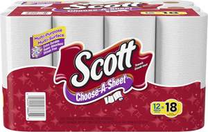 Toallas de Papel Scott, Choose-A-Sheet - 12 Mega Rollos = 22 Rollos Regulares (102 Hojas por Rollo) - Product Image 3