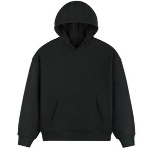 Sudadera con capucha holgada informal para hombre, tela cepillada gruesa, ajuste relajado para invierno, OEM disponible - Product Image 3