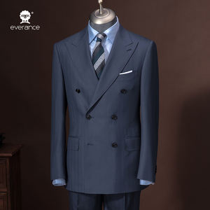 High-End <strong>Men's</strong> Business <strong>Suits</strong> Super 140'S Wool Peaked Collar Double Breasted 6 Buttons Italian Style for <strong>Men's</strong> <strong>Suit</strong>. - Product Image 1