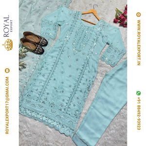 <b>Presenting</b> Good Quality With Pure Organza Pakistani Suit Collection in Wholesale Rate by Royal Export Surat - Product Image 3