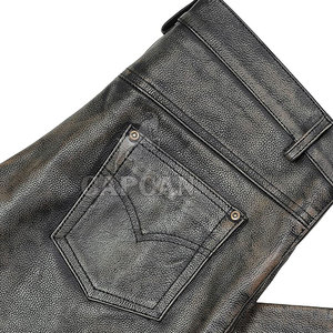 Pantalones de Cuero de Diseño Personalizado OEM de Alta Calidad, Cintura Media, Estilo Casual Ligero, Cierre de Botones, Servicio OEM, Mejor Precio - Product Image 5