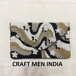 Embrague hecho a mano para mujer 2025 nuevo diseño de cuentas de semillas bordado accesorio de moda para fiestas y noches - Product Image 4