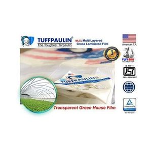 TUFFPAULIN Heavy Duty 150 GSM Transparent Film Cover Single-Span Agricultural Greenhouse <b>Tarps</b> 12.19m X 9.14m (40FT X - Product Image 1