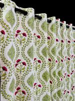 Rideau imprimé à usage domestique et bon marché Rideau traditionnel indien Style pour Dubaï Nouveau design Rideaux imprimés en bloc à la main pour le salon