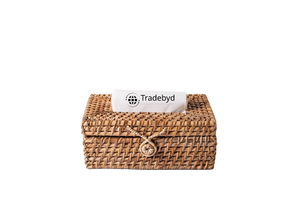 Porta Papel Higiénico Cuadrado de Ratán Natural Premium con Diseño Grabado, Almacenamiento Elegante para el Hogar - Tradebyd - Product Image 2