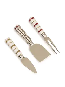 Juego de cuchillos para queso chapados en oro de acero inoxidable de diseño moderno con rebanador de queso esparcidor de queso para restaurante, hogar, uso en Hotel - Product Image 3