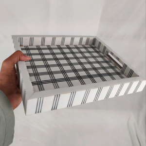 ถาดเสิร์ฟไข่มุกและเรซินสไตล์การตกแต่งจัดหาโดยงานฝีมือขนาดเล็กมากมาย - Product Image 1