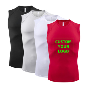 Camiseta sin mangas deportiva Sanken de alta calidad para hombre, chaleco de culturismo de secado rápido para Fitness, chaleco en blanco tejido con cuello redondo para gimnasio con patrón de impresión - Product Image 6