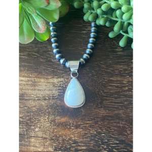 Reda Galvan Handgefertigter Sterling Silber Mondstein Anker Charm Anhänger Religiöser Schmuck für Verlobungen - Product Image 1