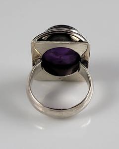 Anillo de piedras preciosas de amatista ovalada hecho a mano elegante y elegante para mujer para compromiso aniversario de boda o regalo de fiesta - Product Image 5