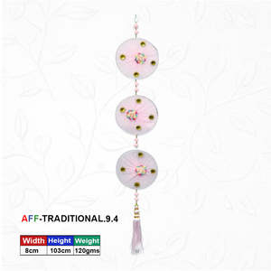 Décoration suspendue traditionnelle Mandala en organza Latkan, fabriquée par une usine de fleurs artificielles - Product Image 1