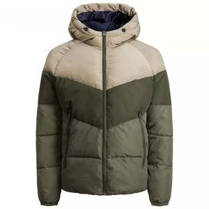 Meilleure vente de vestes bouffantes en toile de haute qualité 500g pour hommes, vestes personnalisées en coton polyester imperméable pour l'hiver, fermeture éclair contrastée pour la rue - Product Image 3
