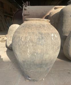 Pots en terre cuite indiens vintage, grands, pour la décoration de la maison, meubles, récipients en bois pour la cuisine, la chambre à coucher, la salle de bain - Design industriel - Product Image 1