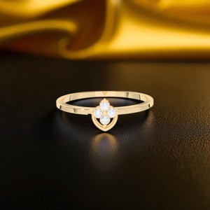 Conjunto de puntas de diseño elegante Floral de moda de diamante de corte redondo cultivado en laboratorio de 0,07 quilates de/en platino Unisex - Product Image 2