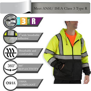 Vente en gros Manteau de sécurité de haute qualité Veste de sécurité réfléchissante pour travailleurs avec logos, couleurs et matériaux personnalisés - Product Image 2