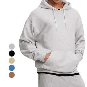 Pull à capuche 100% coton pour hommes, style basique avec impression de logo, hiver, direct usine OEM - Product Image 2