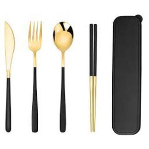 New Arrival Designer Handle Stainless Steel <b>Black</b> <b>Mirror</b> Polished Flatware Set Cutlery Sets - Product Image 2
