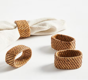 Hot Selling Rattan Napkin Ring 4-PCS Dinnerware <b>Wedding</b> Decorative Item Napkin Ring Affordable Price - Product Image 1