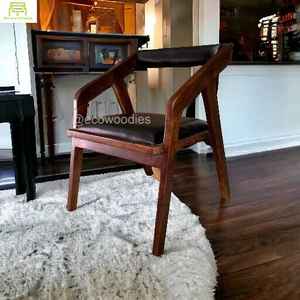 Hot Sale Classic Wooden <b>Cushion</b> Seat Chair with Armrest <b>for</b> Restaurant Dining Room Hotel Cafe Office Cafeteria - Product Image 5