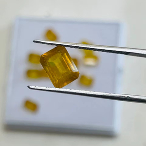 Zafiro Amarillo Natural de Grado AAA, Corte Esmeralda, 12 Piezas, Piedra Preciosa de Buena Calidad, Color Agradable, Perfecto para Fabricación y Pulido, para Joyería - Product Image 3