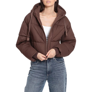 Winter Season <b>Women</b> <b>Crop</b> <b>Puffer</b> <b>Jacket</b> Wholesale Customized Design Bubble <b>Jackets</b> Light Weight Down Unisex Stand Woven 2026 - Product Image 1