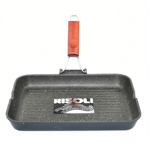 GRANITO Dark Grey 0392GRL 36HSO Sartén de aluminio antiadherente 36x26cm para Risoli, planchas y sartenes de parrilla - Product Image 2