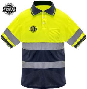 Camiseta Polo de Algodón Fluorescente Reflectante de Alta Visibilidad para Ropa de Trabajo Unisex, Logotipo Personalizado, Certificación CE, Camiseta de Seguridad Transpirable - Product Image 3