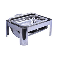 Ensemble de couvre-plats rectangulaires en acier inoxydable lourd pour buffet, nourriture utilisée, restaurant, hôtel, restauration, capacité de 6L