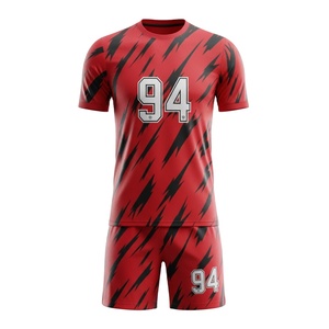 Conjunto de Uniforme de Fútbol Personalizado por Sublimación para Hombre, Negro con Patrón de Mármol Rosa, Uniforme de Fútbol Transpirable para Entrenamiento Deportivo - Product Image 3