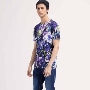 T-shirt en jersey imprimé personnalisé unisexe T-shirt en coton peigné à manches courtes avec sublimation et col rond pour hommes en vente de gros - Product Image 6