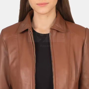 Ropa de invierno Chaquetas de cuero de nuevo estilo Chaqueta de cuero de color personalizado de alta calidad para mujeres - Product Image 6