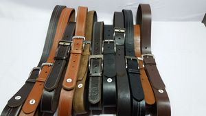 Ceinture en cuir véritable avec boucle à ardillon en alliage, légère et écologique, en cuir de vache - Product Image 5