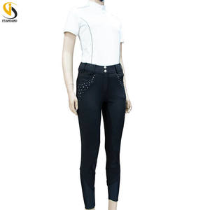 Leggings professionnels d'entraînement et de course de chevaux évacuant la sueur collants Jodhpurs confortables vêtements équestres pour femmes - Product Image 2
