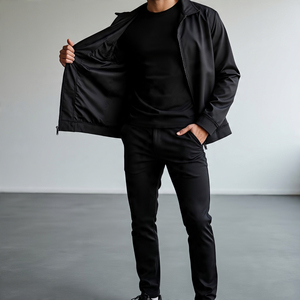 ชุดกีฬาสองชิ้นสำหรับผู้ชายชุดวิ่งออกกำลังกายกางเกงวิ่งออกกำลังกายพิมพ์ลายพลอยเทียม - Product Image 5