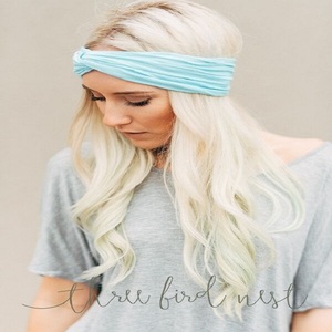 Olive Fashion Simple Cross Elastic <b>Headbands</b> Cotton Twisted Hair Wrap Accessories <b>for</b> <b>Women</b> <b>for</b> Plus Size Casual Dresses - Product Image 2
