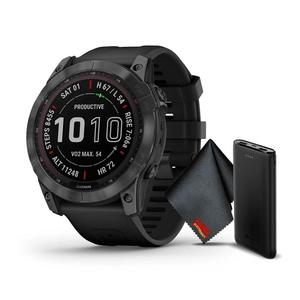 นาฬิกาอัจฉริยะ Garmin Fenix 7X Pro Sapphire Solar Edition 51 มม. สีเทาคาร์บอน DLC ไทเทเนียม สายสีดำ GPS รุ่นขายดีที่สุด - Product Image 2