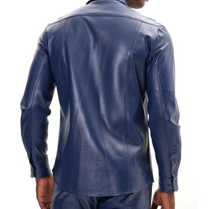 Camisas de Cuero Ligeras para Hombre, Camisas de Cuero Transpirables y Cómodas para Hombre, Camisas de Cuero Resistentes al Viento - Product Image 4