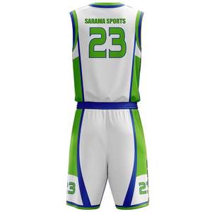 Camiseta de baloncesto sublimada al por mayor logotipo bordado personalizado conjunto de uniforme de baloncesto clásico - Product Image 3