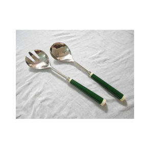 Cuillère en acier inoxydable de haute qualité en gros Restaurant or cuillère et fourchette ensemble de couverts en acier miroir outils à salade - Product Image 5