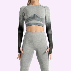 Ensemble de yoga en spandex 2 pièces sur mesure de différentes couleurs Ensemble de yoga en spandex 2 pièces à prix raisonnable - Product Image 3