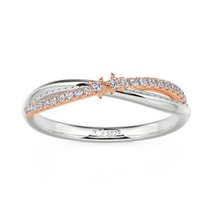 แหวนสัญญา Jeulia Starry Encounter รุ่นทูโทนทวิสต์สตาร์ - Product Image 2